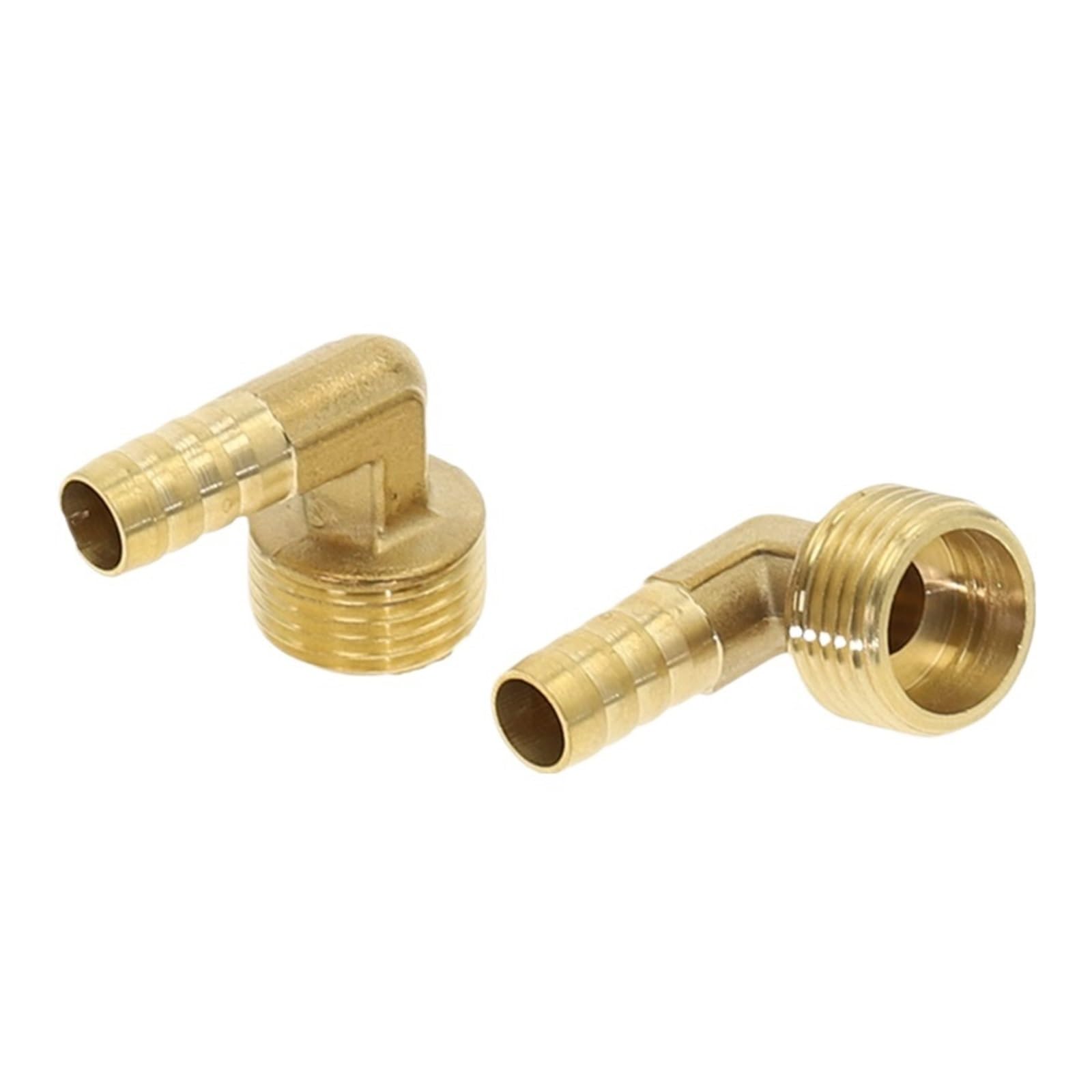 Yakufast Men's 3/8 Hose Barb Od 6-19Mm 90 Degree Thread 1/8" 1/4" " 1/2" Bsp Elbow Brass Barbed Fitting Coupler Connector Adapter Copper(16Mm,")