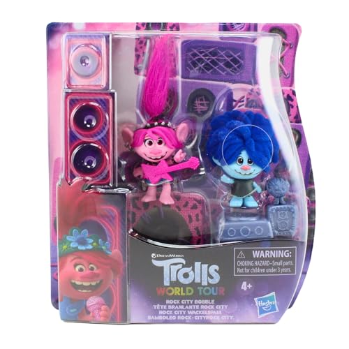 Trolls Les Trolls 2 Tournée Mondiale De Dreamworks Rock City Figurines De 'enfant Hard Rock Avec Tête Dodelinante Et Poppy Hard Rock - vue 6