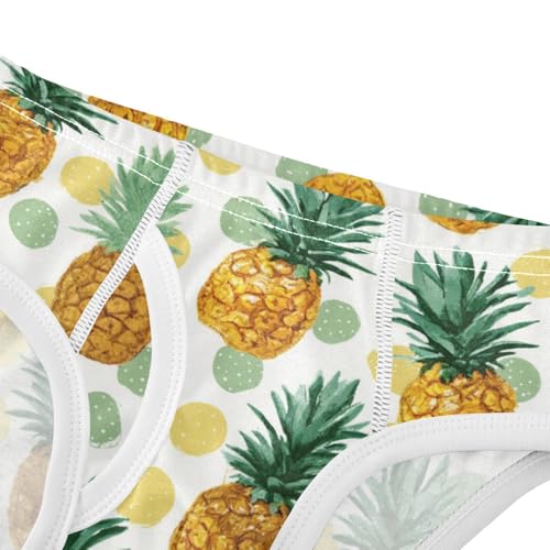 Wusikd Pineapple Polka Dots Boys' Underwear Cotton Boys Briefs Soft Toddler Underwear 2T4