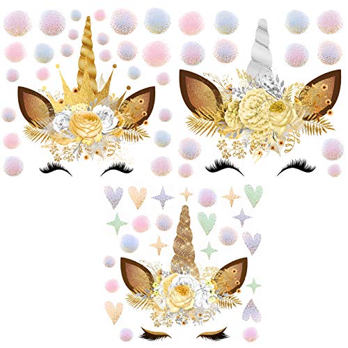 Maydahui 3 Vinilos Decorativos Unicornio 11 pulgadas