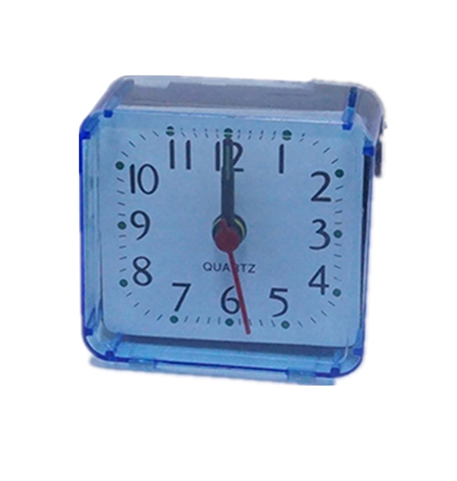 Little Finger Blue Practical Lovely Exquisite Bed Travel Mini Portable Compact Square Quartz Beep Table Silent Alarm Clock