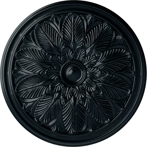 Image of Ekena Millwork CM22BONSF 22 5 /8 OD x 1 3 /4 P Bordeaux Ceiling Medallion (fits Canopies up to 3 1 /4), Night Shade
