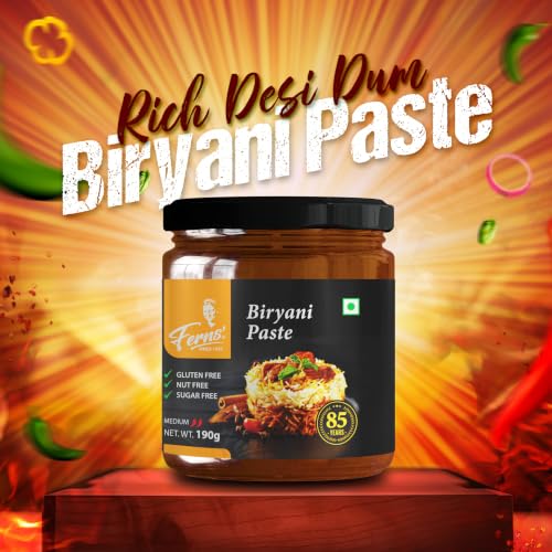 Image of FERNS' Biryani Curry Paste | Just Add Rice & Chicken, Mutton, Paneer | Made with Ghee | No Preservatives | Ready To Cook Indian Masala Wet Marinade 190g