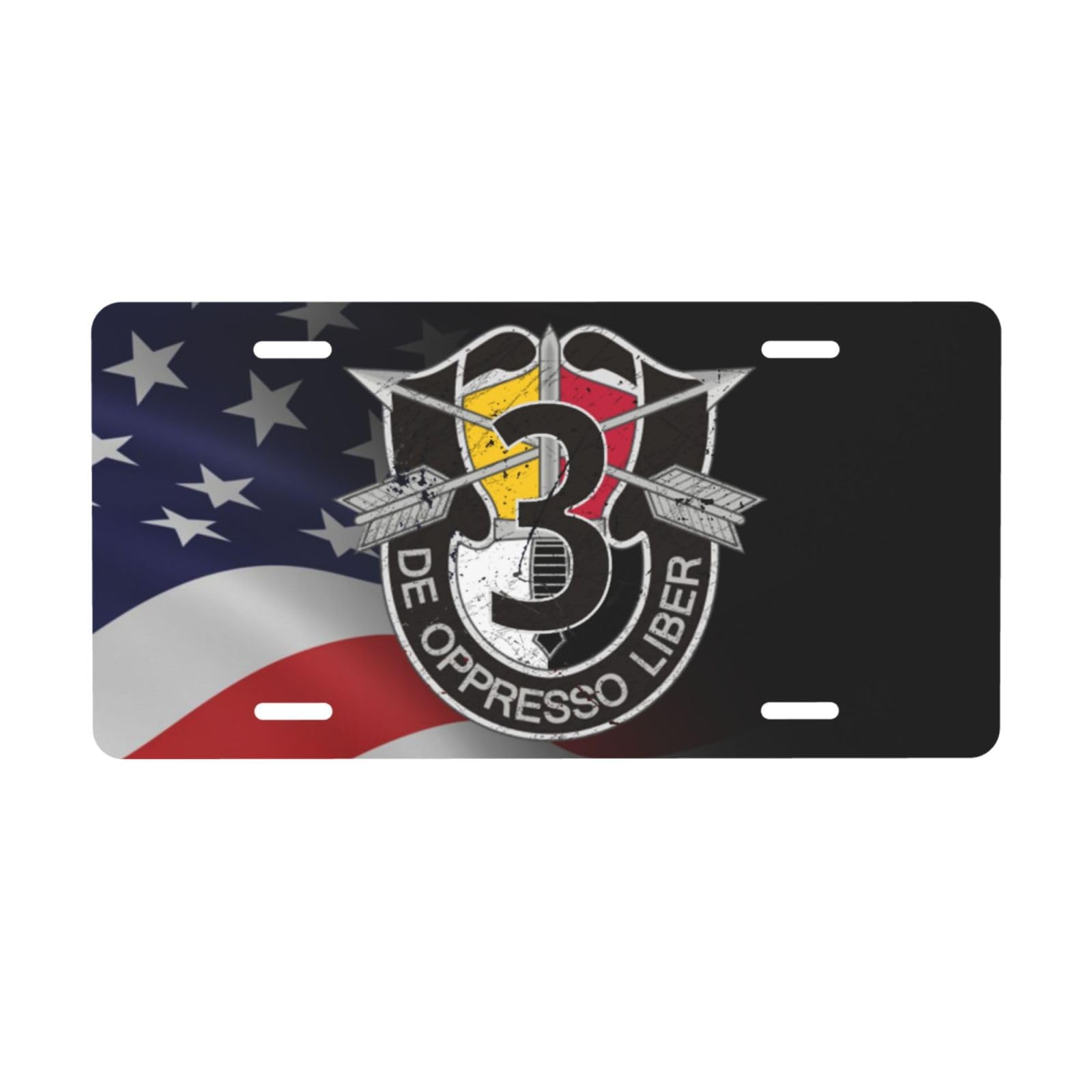 3rd Special Forces Group Vintage License Plate 6 x 12 Inch?4 Holes? Vintage Aluminum Metal License Plate for Men and Women59