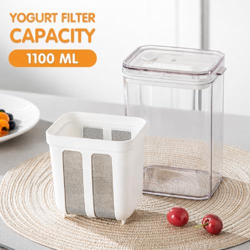 Image of Snmmifer Multifunctional Yogurt Maker with Storage Container, BPA-Free Plastic, 1.1L Capacity, Homemade Greek Yogurt and Curd (1.1L)