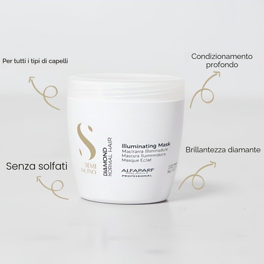 Alfaparf Semi di lino Diamond Illuminating mask 500ml - maschera illuminante