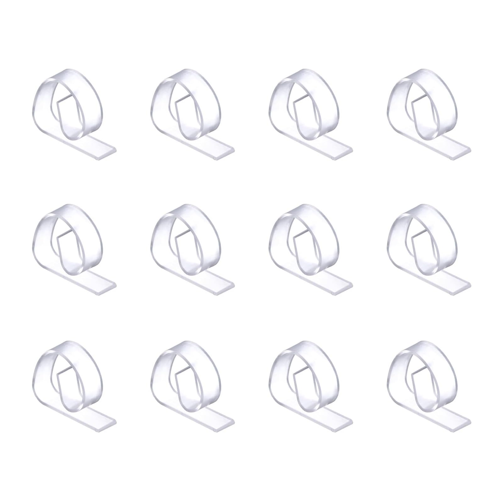 Lot de 12 pinces à nappe transparentes - Forte force de serrage - Pour nappe dans la salle à manger
