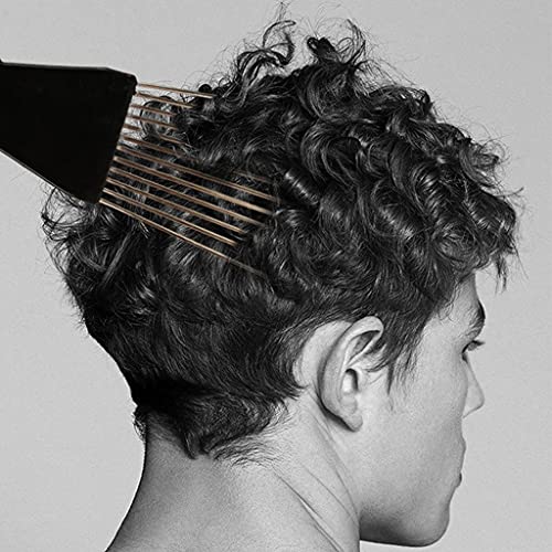 Peine afro metálico de dientes anchos para cabello rizado miniatura 2