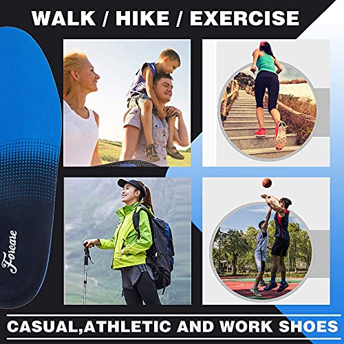 Image of Plantar Fasciitis Insoles Arch Supports for Men and Women Shoe Inserts Orthotics - Athletic Shoe Insoles for Flat Feet Arch Heel Pain High Arch Mens 14-14.5