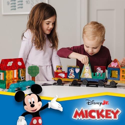 Tytan Disney Junior Mickey Mouse Jumbo Train Set — 112-Piece Magnetic Tiles with Vehicles — view 2