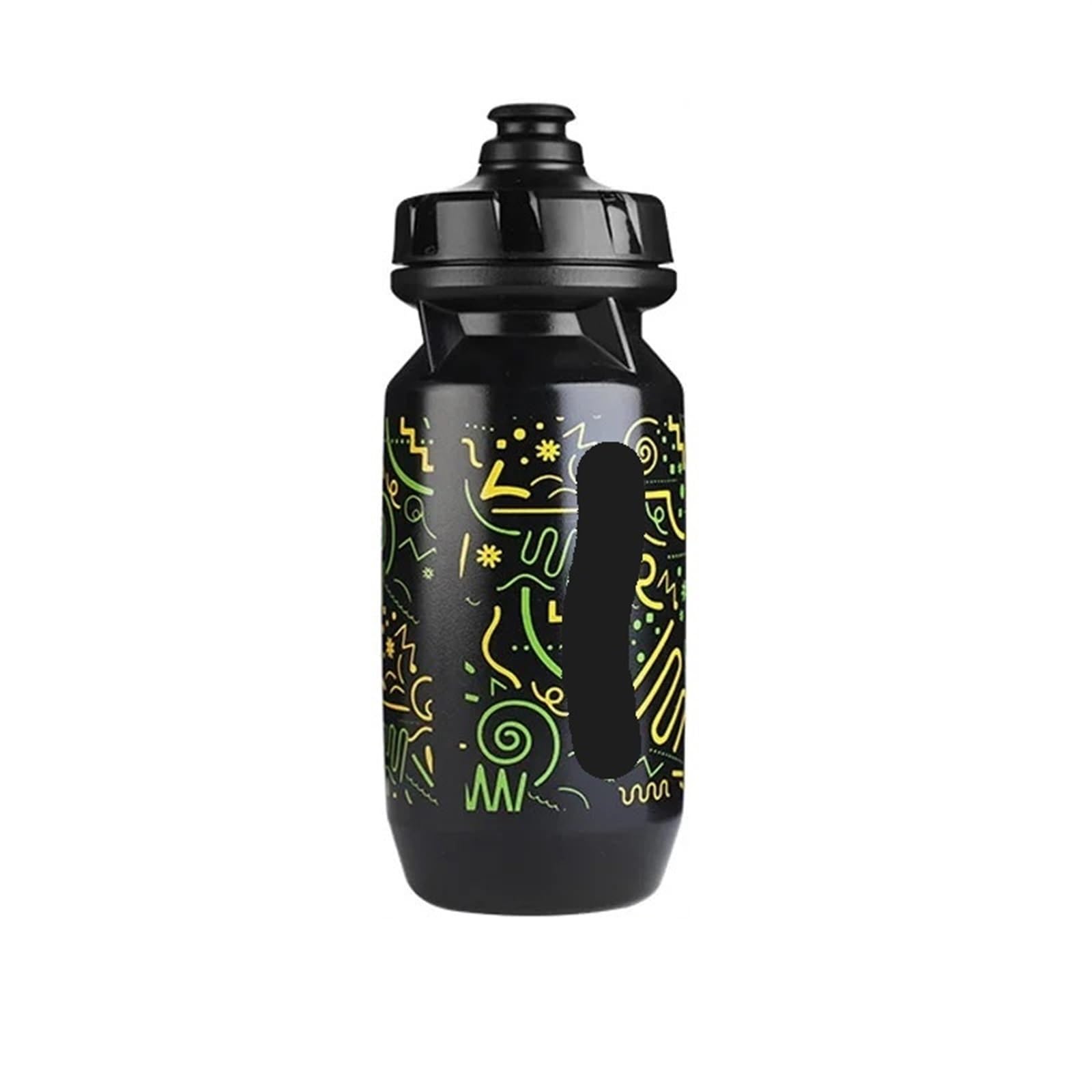 QuxetlRyz Sports Water Bottle 550ML Bicycle Water Bottle Road Grade Sports Fitness Running Riding Kettle Leak Proof Drinking Bike Cage(Black)