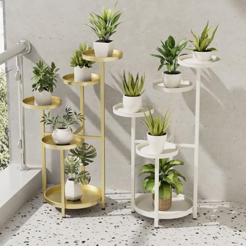 Étagère à fleurs en métal noir inoxydable support d'angle stable - 7