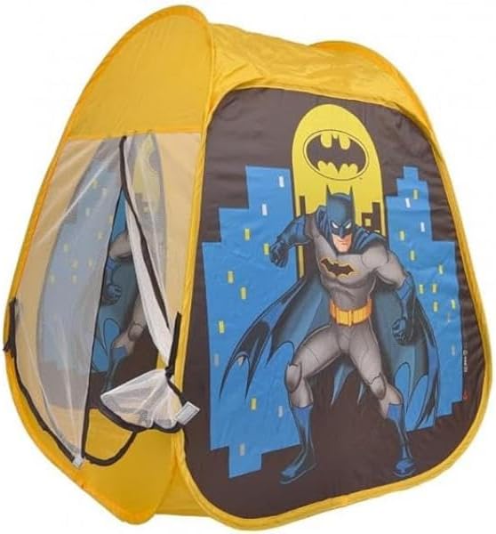 Ciao - Batman DC Comics Game Tent (80 x 80 x 90 cm) Folding with Pop-up Opening, Yellow/Black/Blue E7214