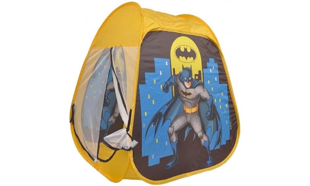 Ciao - Batman DC Comics Game Tent (80 x 80 x 90 cm) Folding with Pop-up Opening, Yellow/Black/Blue E7214