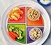 Health Beet Flat MyPlate Portion Control Plates with Dairy Bowls & Lesson Plan - 4 Compartments for Balanced Meal - Dishwasher & Microwave Safe Sectional Plate & Bowl - (Set of 1 each)