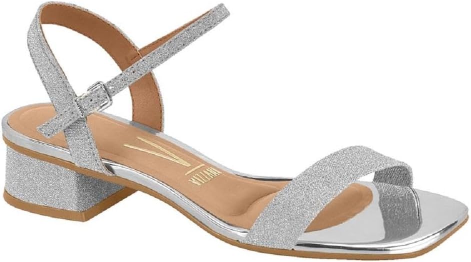 Sandália Feminina Salto Bloco Pelica Vermelho Vizzano 6454.111