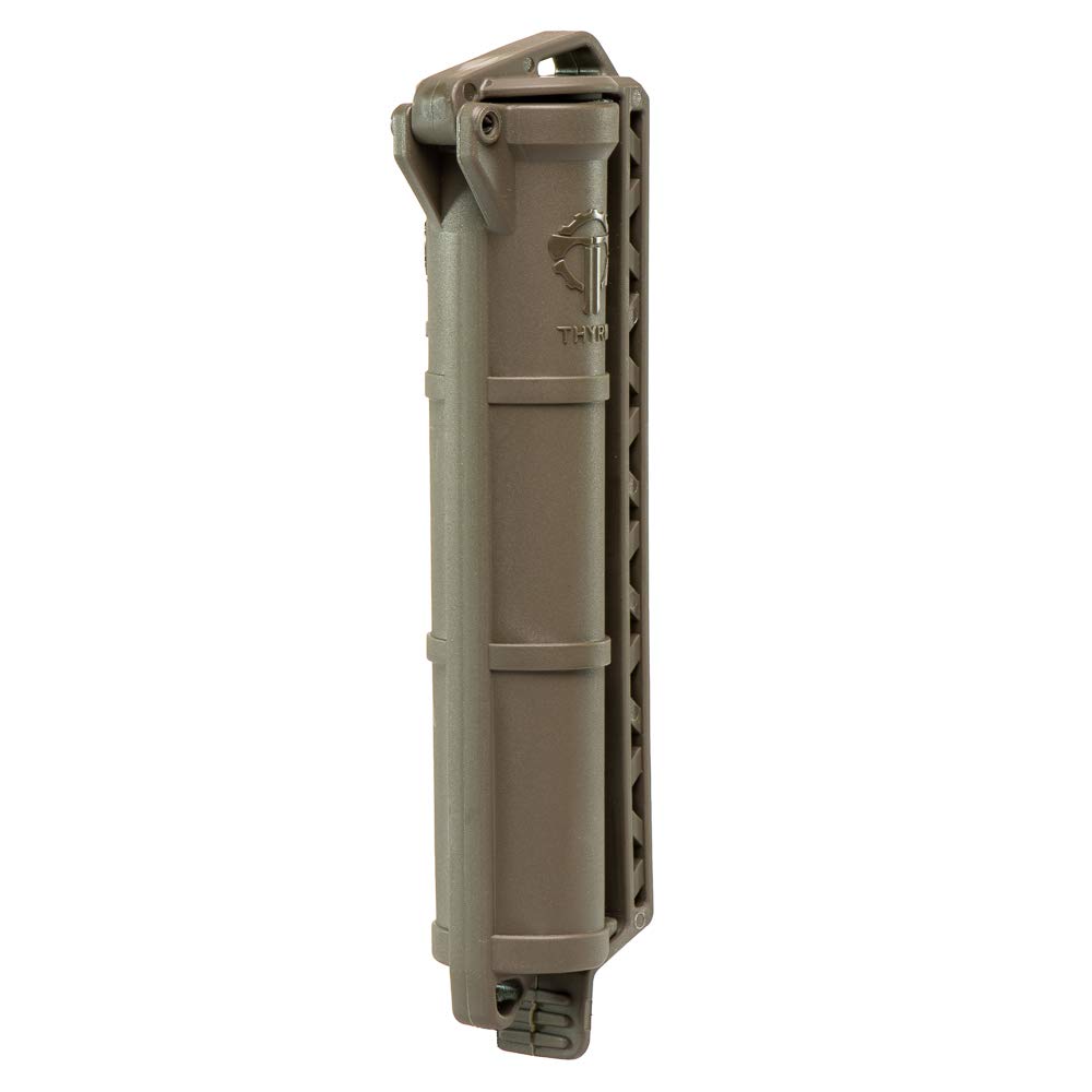 ThyrmCellVault Battery Storage (Olive Drab) Case for AA, AAA, CR123 batteries, survival gear, matches, Made in USA