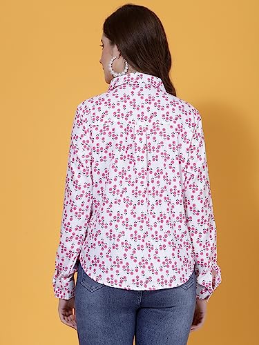 Image of OOMPH! Women's Cotton Regular Fit Floral Button Down Shirt