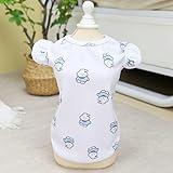 Dog Clothes Stylish Pet Shirts with Cute Rabbit Pattern Soft Breathable Pet T-Shirt Summer Pet Outfits Trendy Summer Pet Apparel for Small Dog Girls Suitable for Small to Medium Dogs（Blue,M）