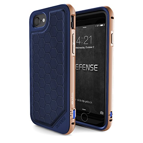 X-Doria Defense Lux - Military Grade Drop Tested Protective Case for iPhone 7 - Blue/Gold