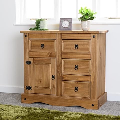 Seconique Corona Distressed Waxed Pine Sideboard Cover
