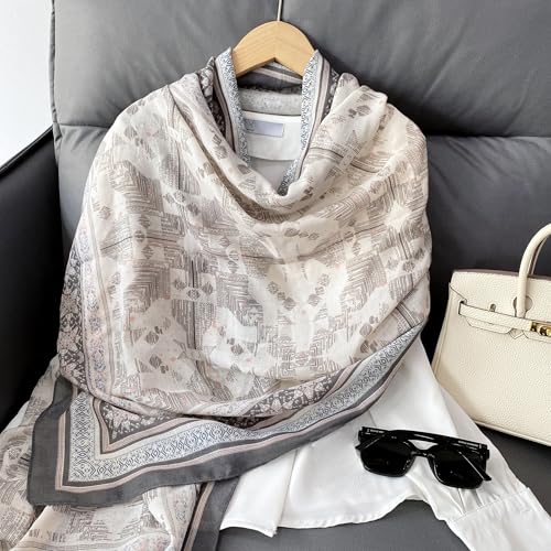 Image of Viscose Scarf for Women | Lightweight & Long | Stole for Women - Stylish Design | Neck Scarf, Hair Scarf, & Head Scarf for Women & Girls | All Season Accessory