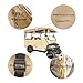 Golf Cart Enclosure 4 Passenger Extended Roof 88'', 300D High Duty Golf Cart Cover with 6 Zipper, All-Weather 4-Side Transparent PVC Windows, for EZGO Yamaha Club Cart, with Storage Bag (Khaki)