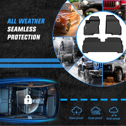 Image of Nilight TPE Floor Mats for Chevy Bolt EUV 2022 2023 2024 | All Weather Custom Fit Heavy Duty Floor Liners
