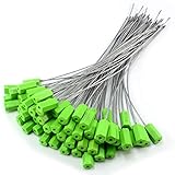 ZWY Green Pull-Tite Steel Security Cable Wire Seals 15.75'' Long Numbered Anti-Tamper Security Tags 50 Pcs