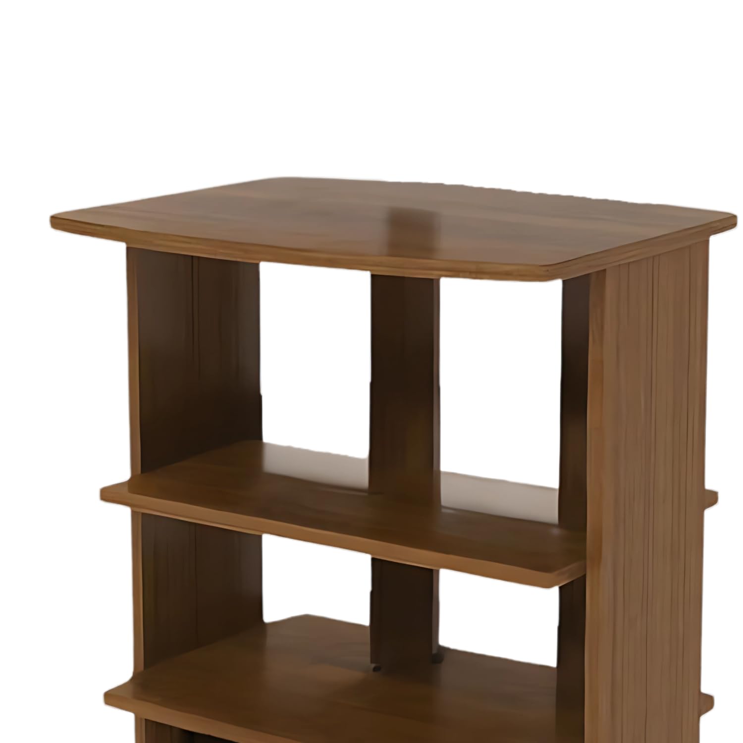 MOHOME Mobile Tv Legno MDF 3 Ripiani Mobiletto Noce Antico Carrello Porta Tutto Pavimento Televisore Console Videogiochi DVD Ruote Trasportabili Robusto Moderno
