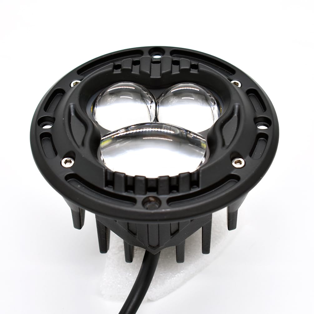 2-Pack 4-Inch Flush Mount LED Pod Lights - 70W Spot Beams For Off-Road Vehicles