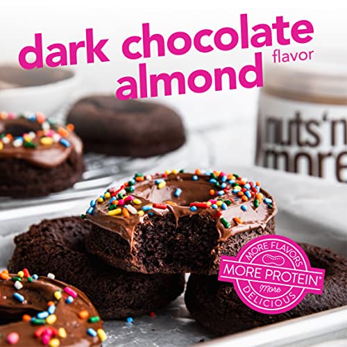 Nuts ‘N More Dark Chocolate Almond Butter Spread, All Natural Keto Snack, Low Carb, Low Sugar, Gluten Free, Non-Gmo, High Protein Flavored Nut Butter (15Oz Jar) #TOP1