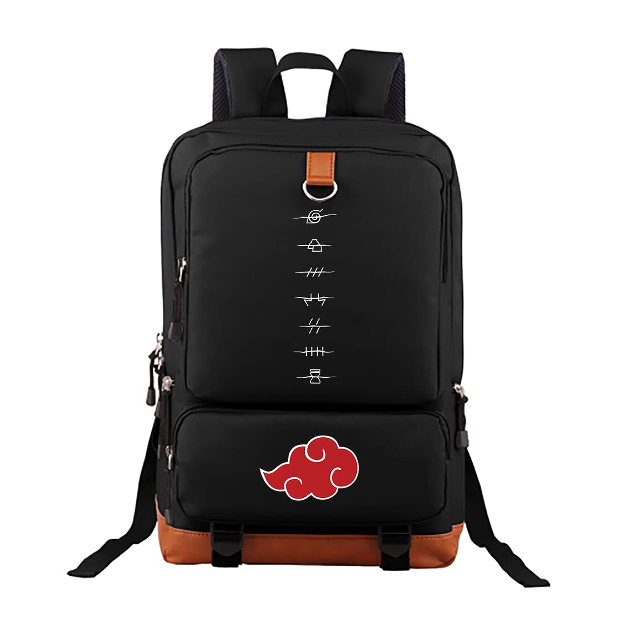 Unisex Anime Graphics Printed School Backpack for Boys Girls 17inch Large Capacity Laptop Bags Lightweight Travel SchoolBag, Black, One Size