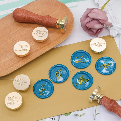 Miniatura 5 de SWANGSA Sello de cera con letra inicial del alfabeto V, elegante sello de sellado de letras para invitación de fiesta de boda, envoltura de regalo,