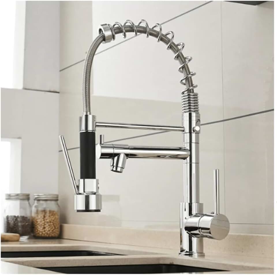 Torneira Gourmet Giratória 50cm com Misturador Monocomando de Bancada EXPRAY EXTENSOR AGUA QUENTE E FRIA OU SOMENTE FRIA
