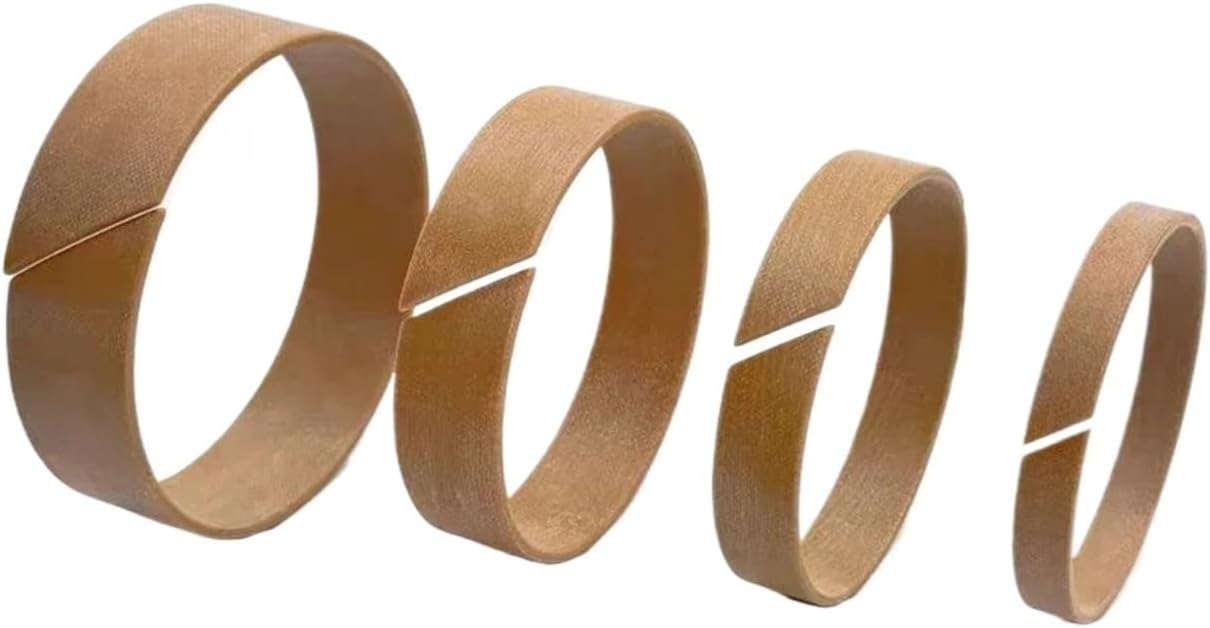 Compatible for Hydraulic Cylinders, 5pcs Clamp Cloth Guide Ring ID 30-60MM Oil Seal Support Ring Wear-Resistant(58x63x9.5mm)