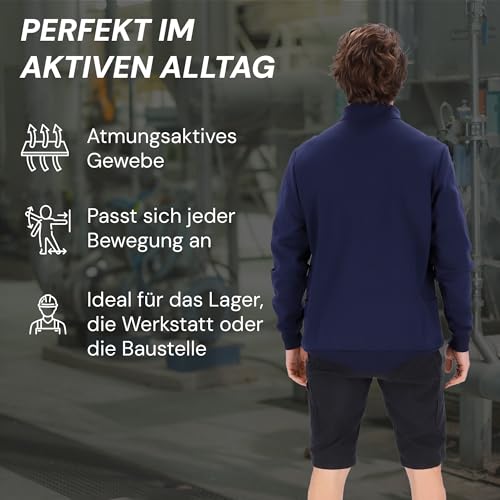 PUMA-Workwear-Advanced-Kollektion-Sweatshirt-Herren-Pullover-mit-Reissverschluss-Utility-Fach-an-der-Schulter-Robustes-und-atmungsaktives-Gewebe-Fuer-Handwerk-und-Logistik