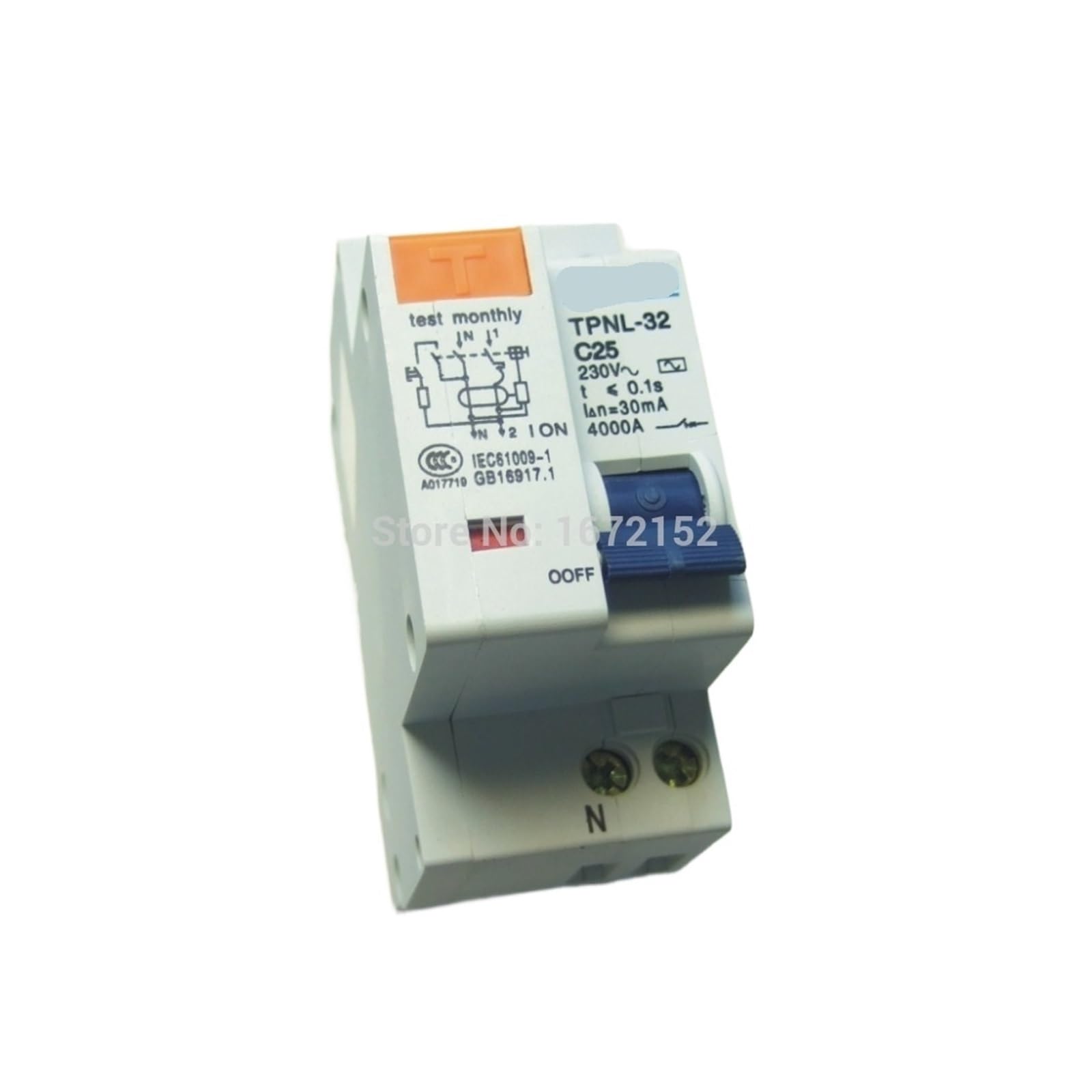 Disjoncteur différentiel DPNL 1P+N 25A pour tableau électrique domestique - 2