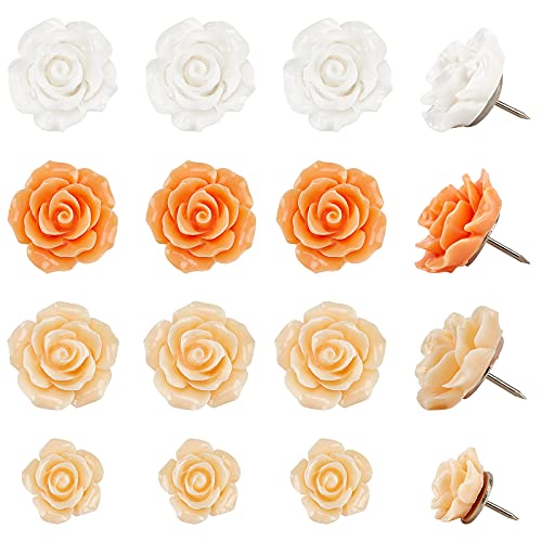 Pins de flor decorativos CHGCRAFT de resina para tableros de corcho y Bullet Journal 2