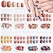 Kalolary Faux Ongles Court, Appuyez sur les Ongles, 192 Pcs Pleine Couverture Brillant Carré Faux Ongles, Ongles Réutilisables avec Colle de Gelée(Style B)