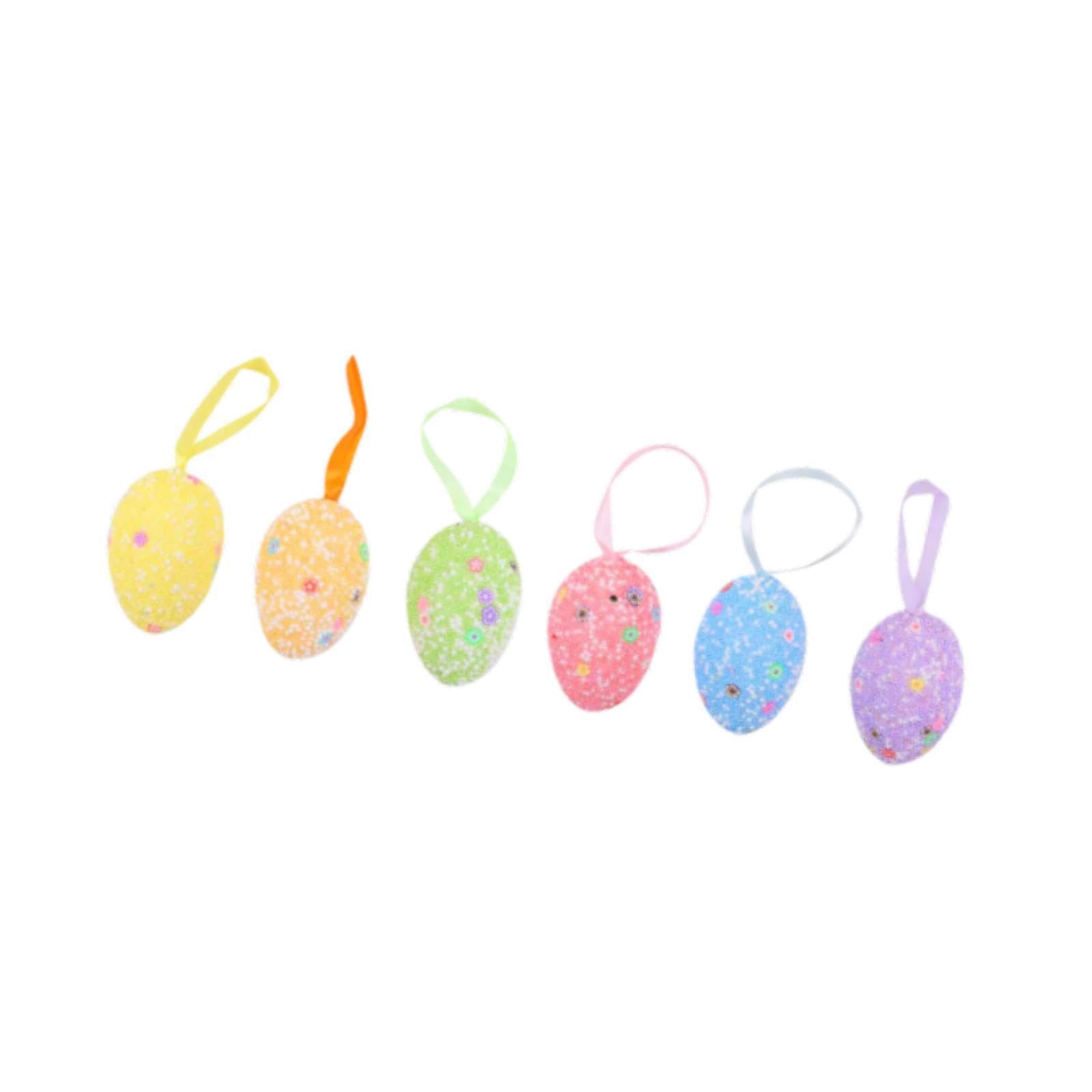 YIXANNX Charming Foam Easter Eggs Infuse Space With Joy While Filling Baskets Adorning Festive Atmosphere During Easter Decorative Hanging Pendants Holiday, Colorful Flowers
