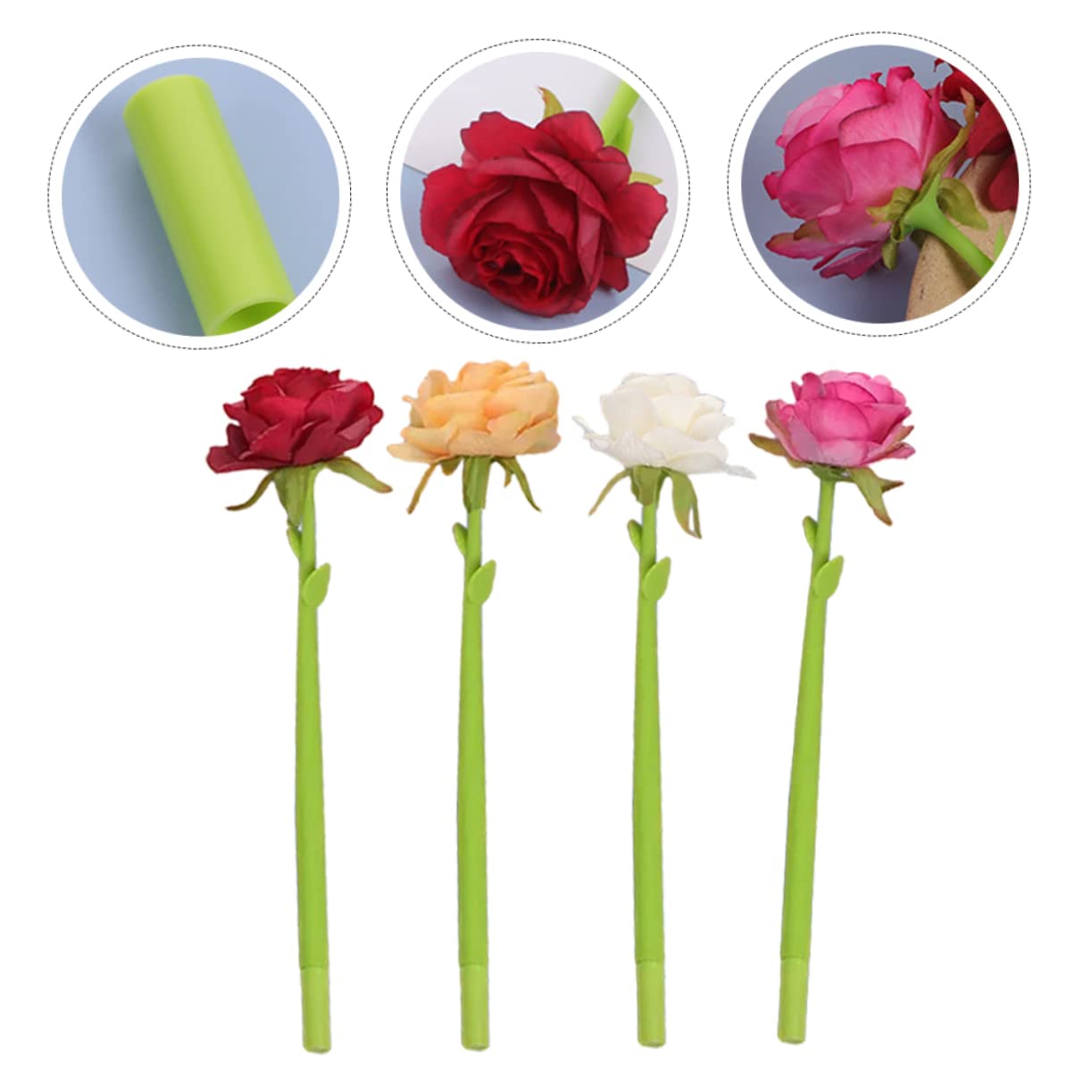 Operitacx 20pièces Stylos à Rose Stylos Décoratifs Forme De Fleurs Pour Écoles Et Bureaux Pour Et Décoration De Bureau