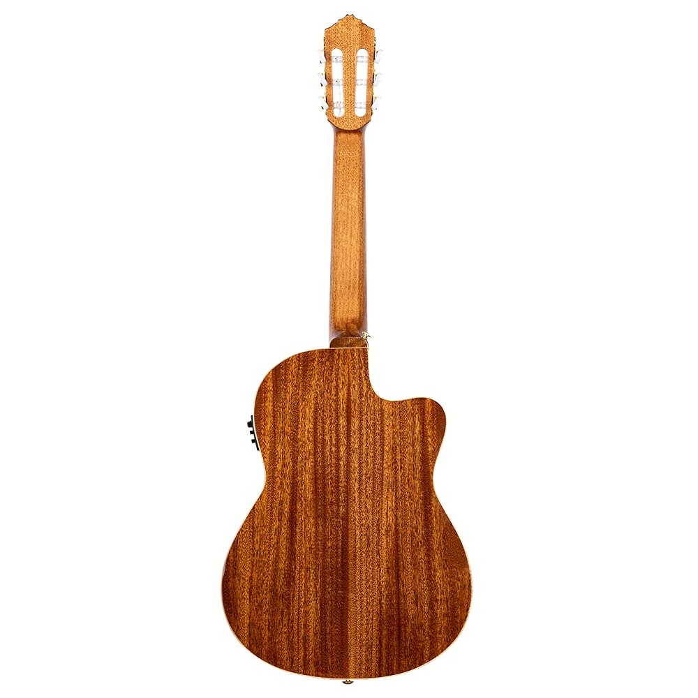 Ortega RCE138SN-L - Chitarra 4/4 da Concerto con Cutaway, per Mancini, con Custodia e Fascia