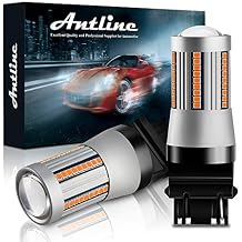 Antline 3156 3156A 3156K 3155 3156NAK LED Bulbs Amber Yellow for Turn Signal Lights with Build-in Load Resistor CANBUS Error Free Anti Hyper Flash for Blinker Bulb Replacement Pack of 2