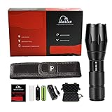  LED Linternas IKERLEX Tácticas Militares Recargables LED Antorcha Alta Potencia (L2 1200 lumens linterna kit)