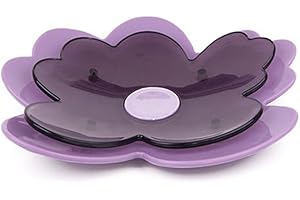 Bring a Burst of Botanical Beauty to Your Bathroom: ornerx 5.5" Purple Soap Dish