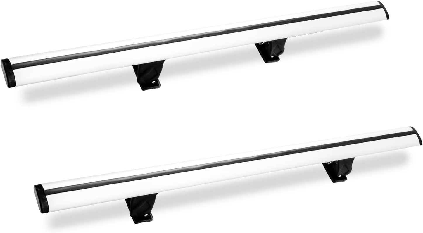 MAXSOUGH 55" Car Rooftop Luggage Crossbars,Universal Adjustable Roof Rack Cross Bar Compatible for Vehicle Without Side Rails 55" Silver 55"