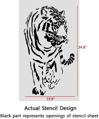 Wall Stencils Tiger Larege Stencil Template for Wall Graffiti Canvas Art DIY