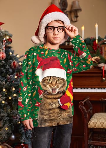 Besserbay Unisex Kids Ugly Christmas Sweater 3D Graphic Funny Long Sleeve Holiday Pullover Sweatshirt 4-14 Years 4 Besserbay Unisex Kids Ugly Christmas Sweater 3D Graphic Funny Long Sleeve Holiday Pullover Sweatshirt 4-14 Years - Image 5
