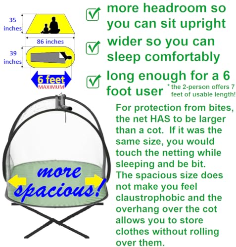 SANSBUG Screen Tent for One Person (Instant Pop up, Strong No-See-um Mesh, Durable Tarp Floor) - Image 2